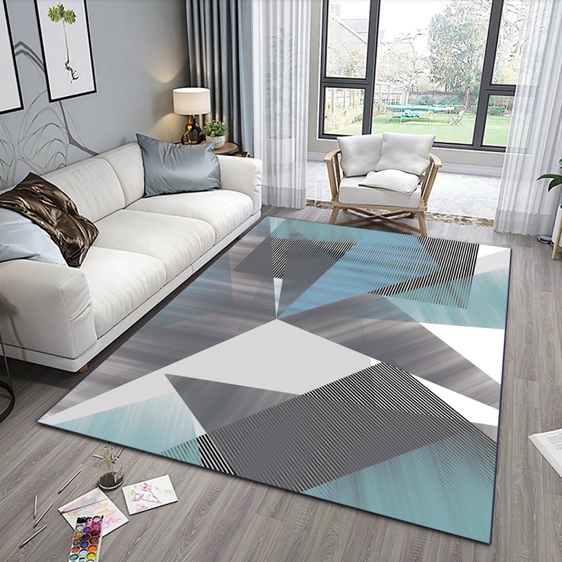 THẢM TRẢI SÀN BALI PHONG CÁCH BẮC ÂU 1m6 x 2m3