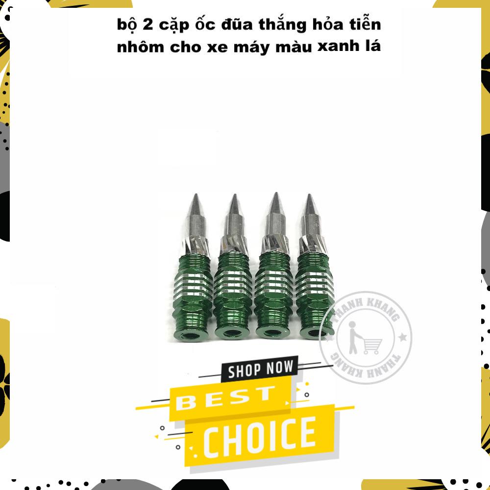 [HCM]Bộ 2 cặp ốc đũa thắng xe máy Thanh Khang 006001276 (Xanh lá)