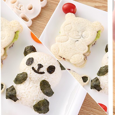 Khuôn Bento Ép Cơm Gấu Trúc Siêu Yêu