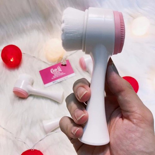 Cọ rửa mặt massage 2 đầu có tay cầm