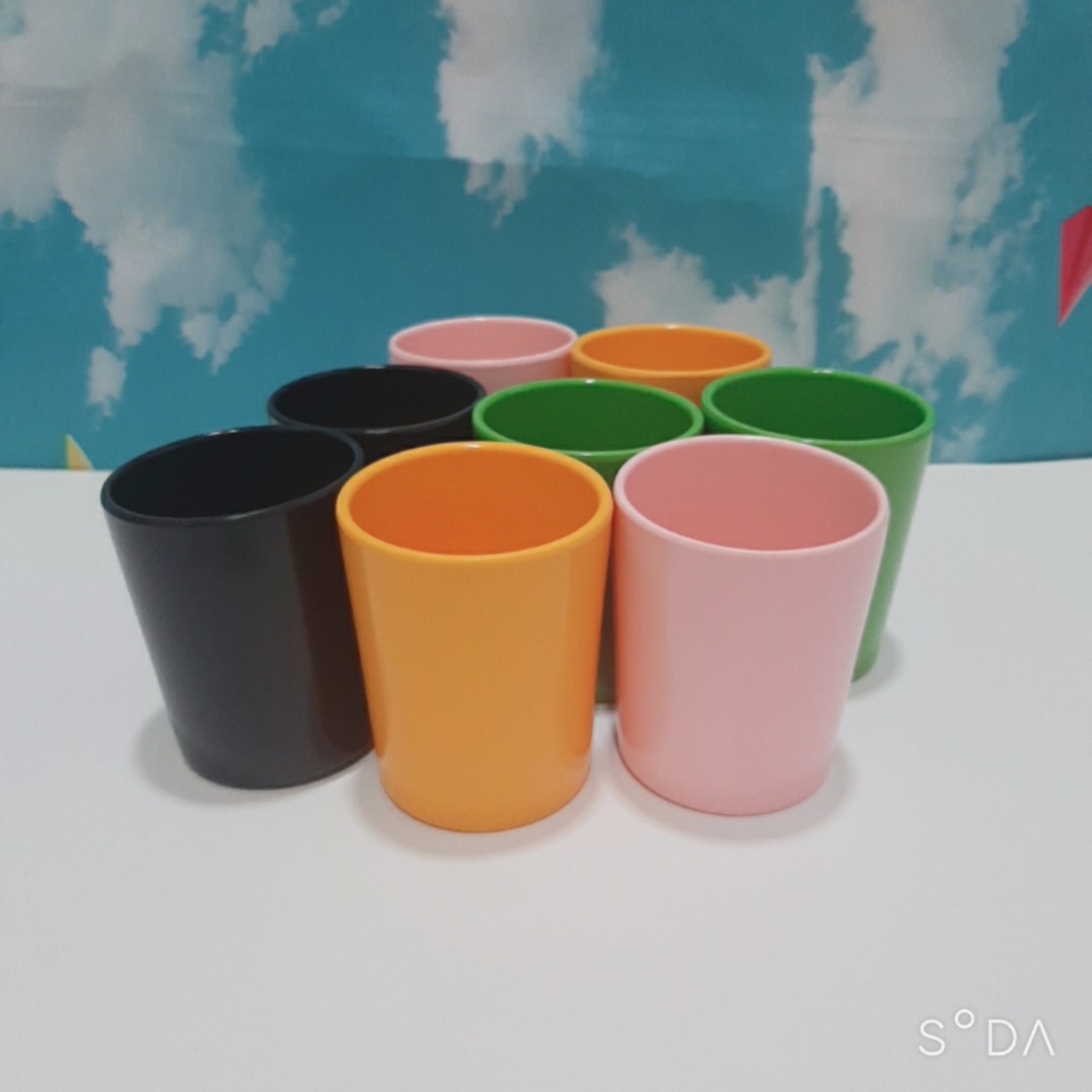 Set 20 Ly nhựa Melamine đủ màu