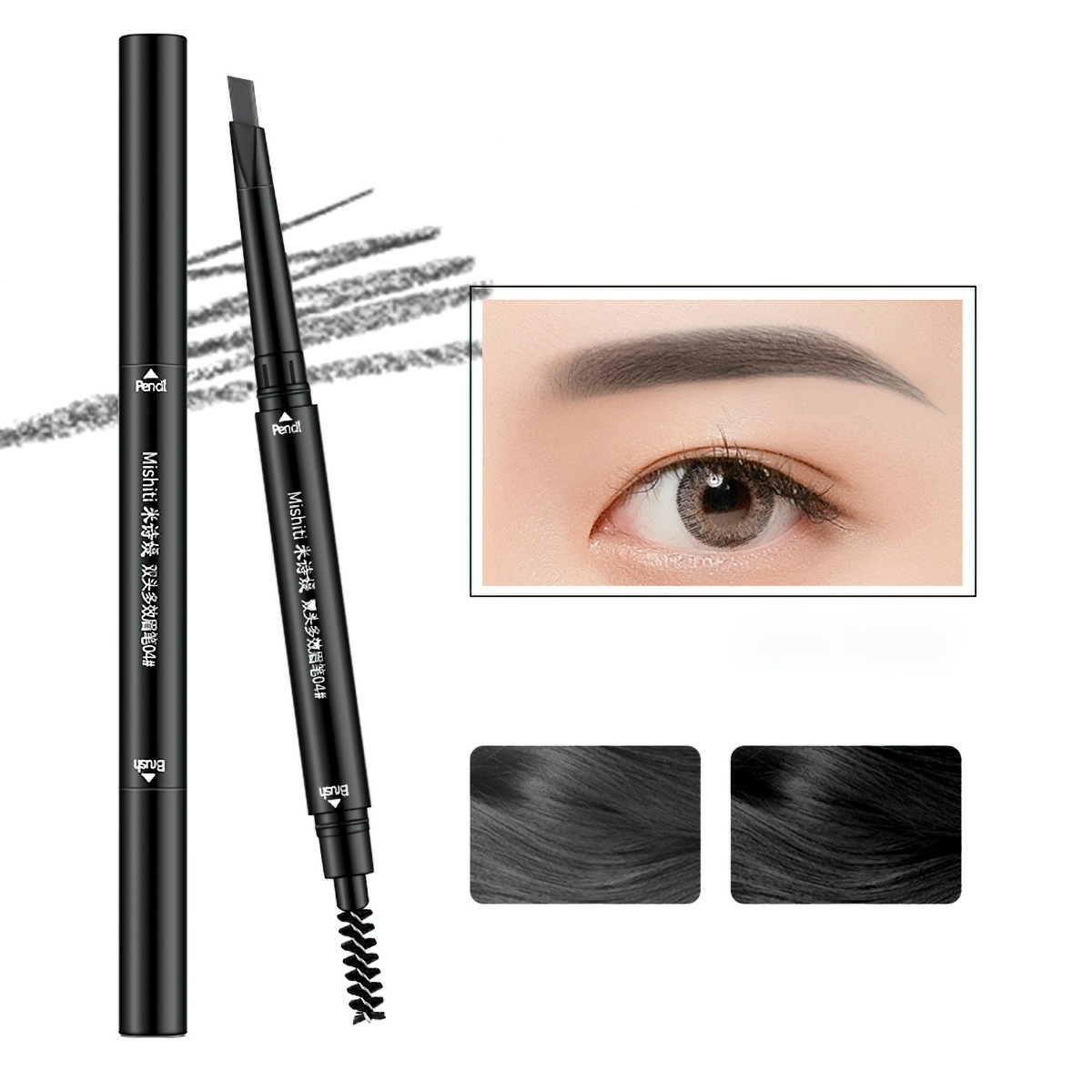Eyebrow pencil 2 Heads for eyebrow makeup