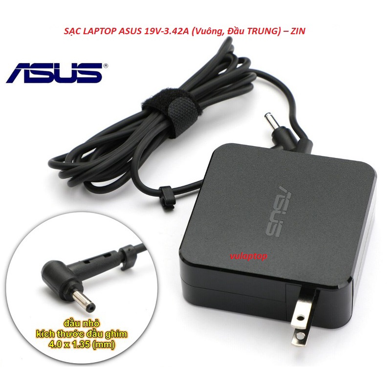 Sạc laptop asus 19v–3.42a 65w 4.0mm*1.35mm - zin