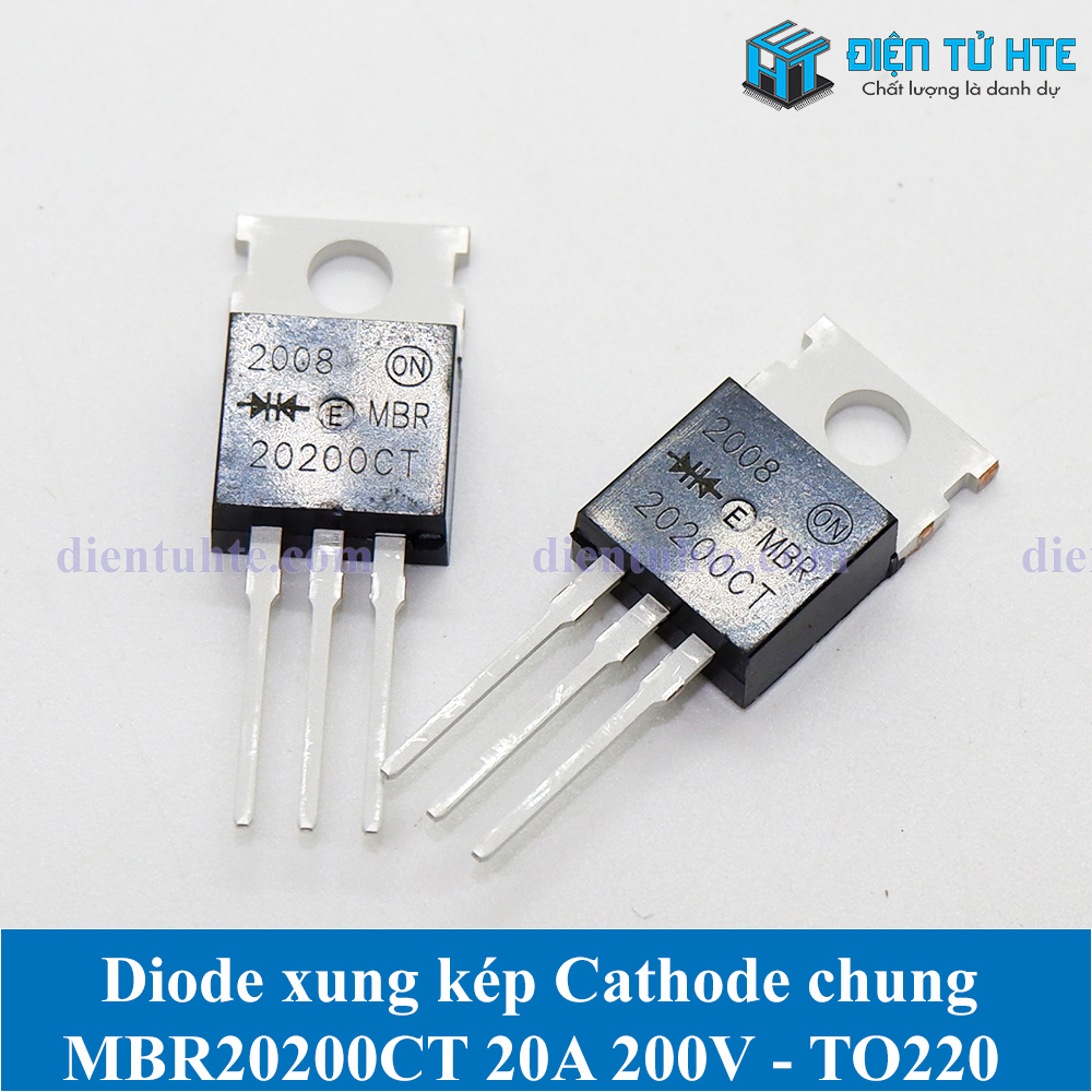 Bộ 2 Diode xung đôi Cathode chung MBR20200 MBR20200CT 20A 200V TO-220