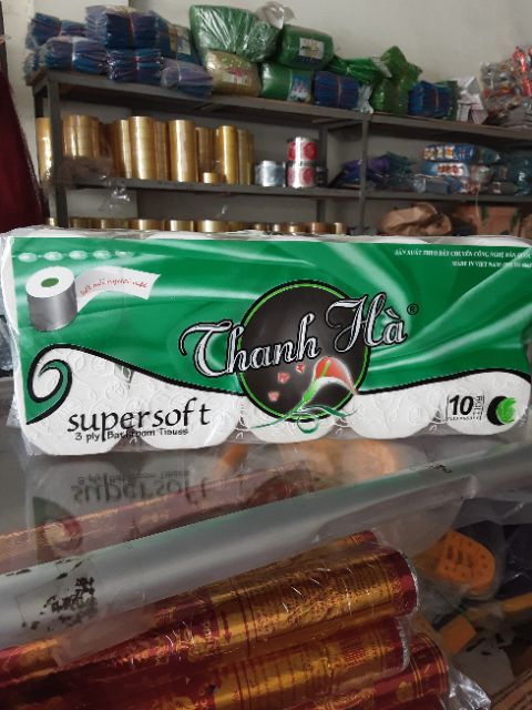 Giấy vệ sinh Thanh Hà ( bịch 10 cuộn)