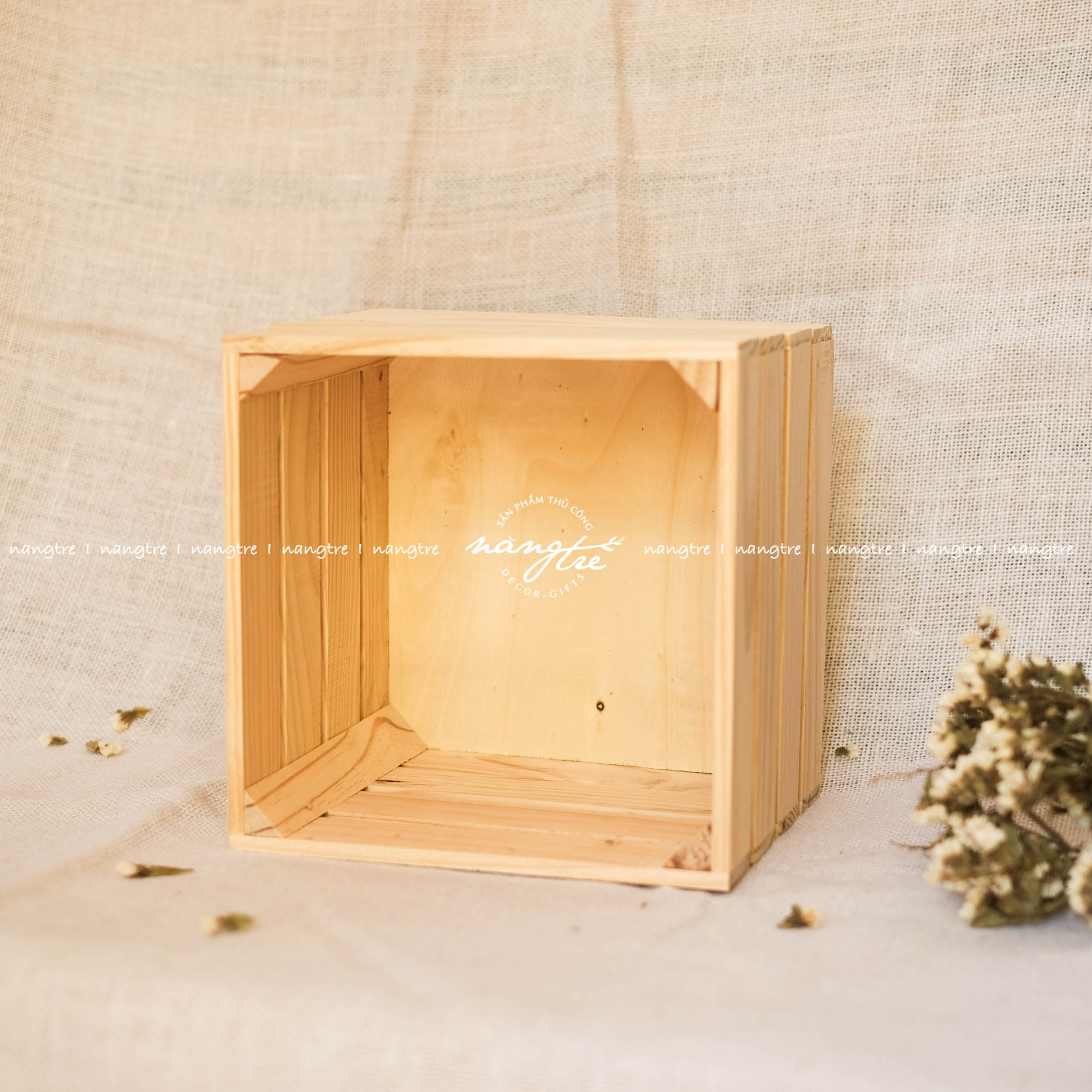 Kệ gỗ vuông pallet _ Thùng gỗ pallet vuông