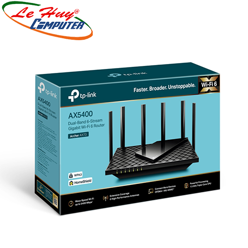 Router wifi tp-link archer ax73 băng tần kép ax5400 wifi 6