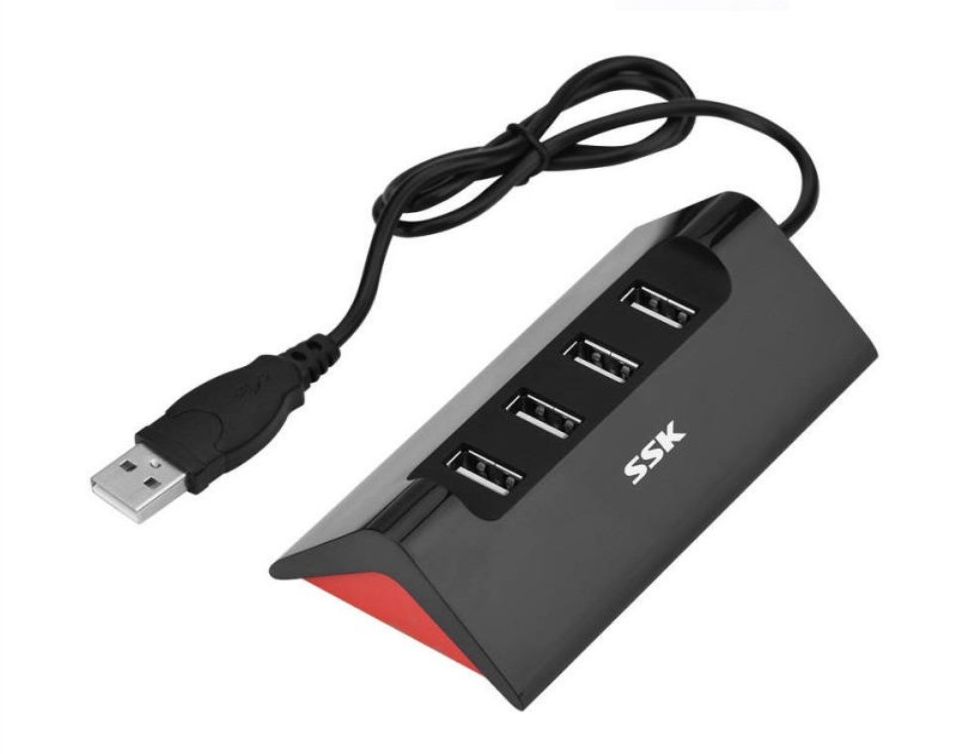 Hub usb 4-1 SSK SHU 830 (2.0) bộ chia cổng usb 1 ra 4 cổng dây 1m