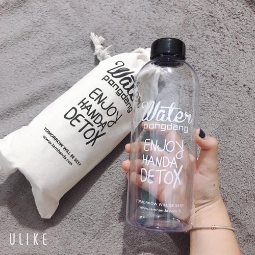 [HCM]Bình thủy tinh DETOX PONGDANG 600ml 1000ml
