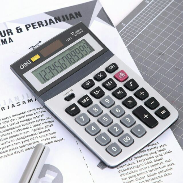 [HCM]Máy tính tính tiền deli E1222