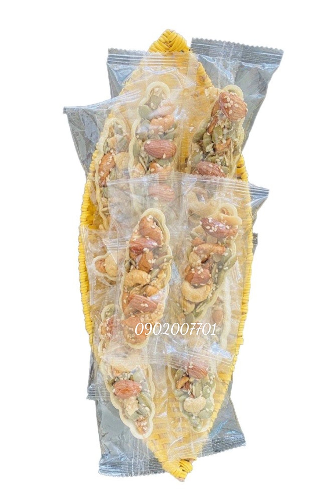 1 kg bánh thuyền siêu hạt mix hạt dinh dưỡng thơm ngon - bao bì từng miếng - giảm cân- đồ ăn vặt