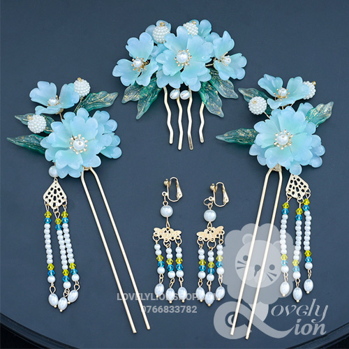 (in Stock) Traditional Hair Brooch Set with Many Designs