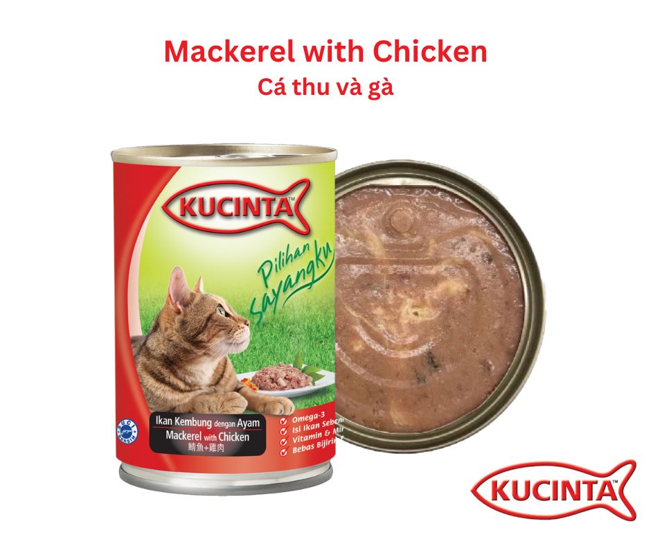 Pate Cho Mèo KUCINTA Lon 400g - [Nông Trại Thú Cưng]