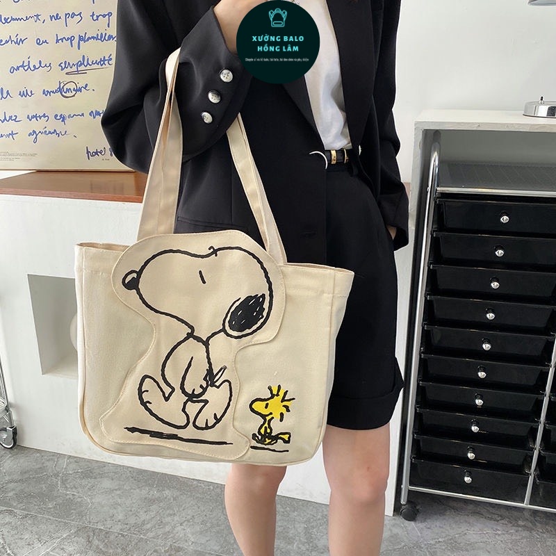 túi vải tote snoopy đeo vai