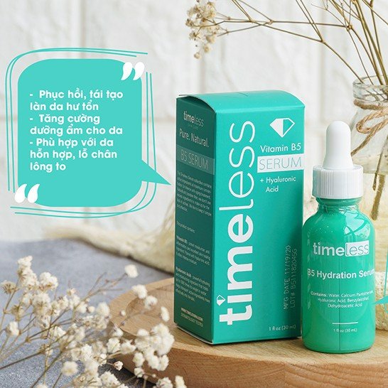 Tinh Chất Làm Dịu, Phục Hồi Da Timeless Vitamin B5 Serum 30ml