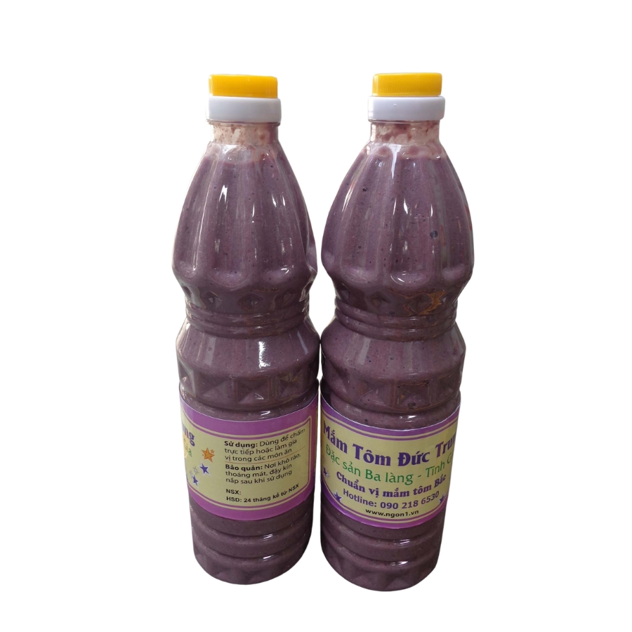 Mắm tôm Ba Làng Thanh Hóa loại đặc biệt NGON1 (chai 1l chuyên dùng nhà hàng)