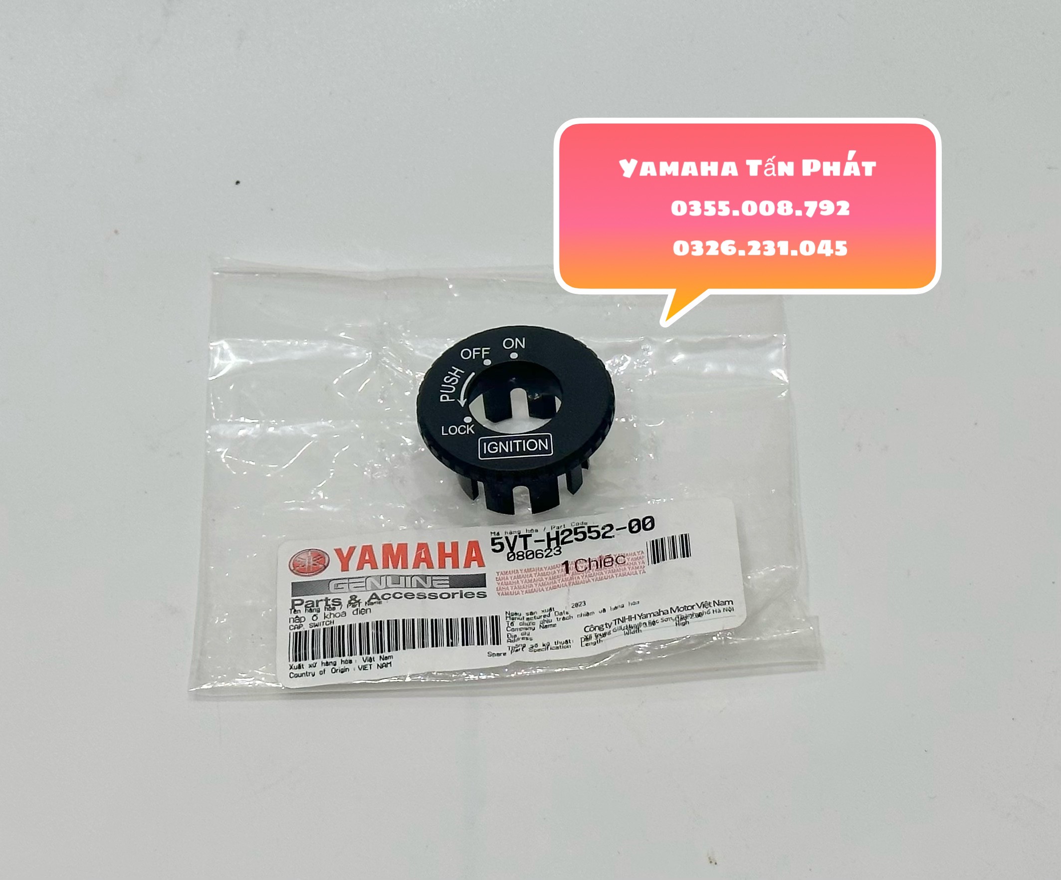 Nắp Chụp Ổ Khóa Sirius - Exciter - Jupiter Chính Hãng Yamaha