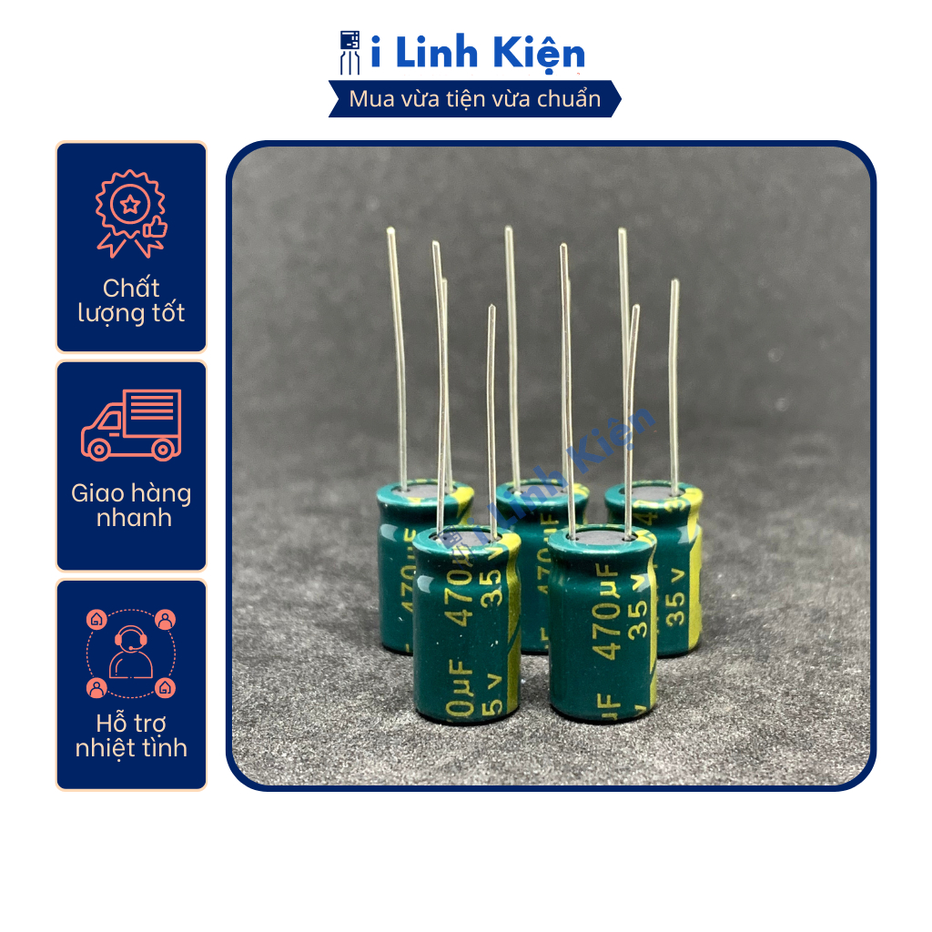 Tụ hóa 35V 100uF-10000uF Combo 10 con chất lượng cao.