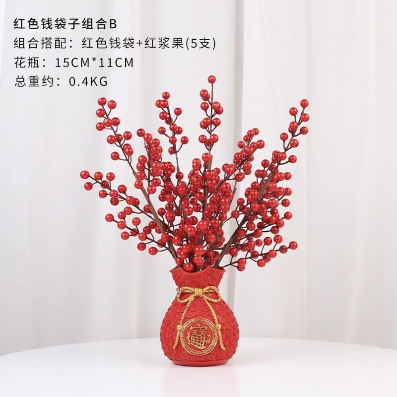Bình trang trí đựng bông  lúa mạch