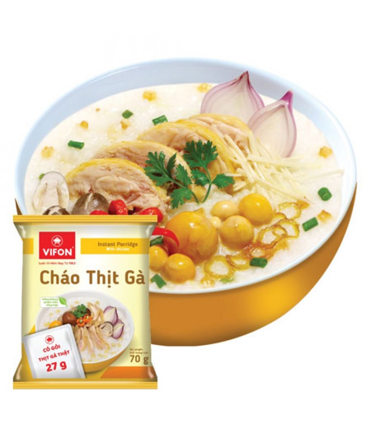 1 THÙNG CHÁO VIFON THỊT GÀ  ( 50 gói x 50g)