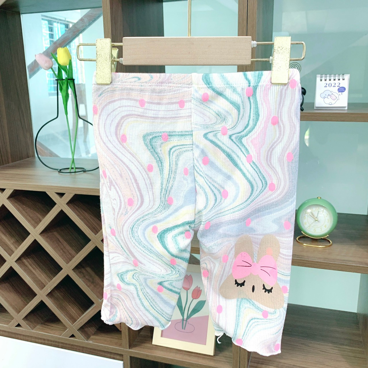Q01N - quần legging lửng bé gái 8-18kg