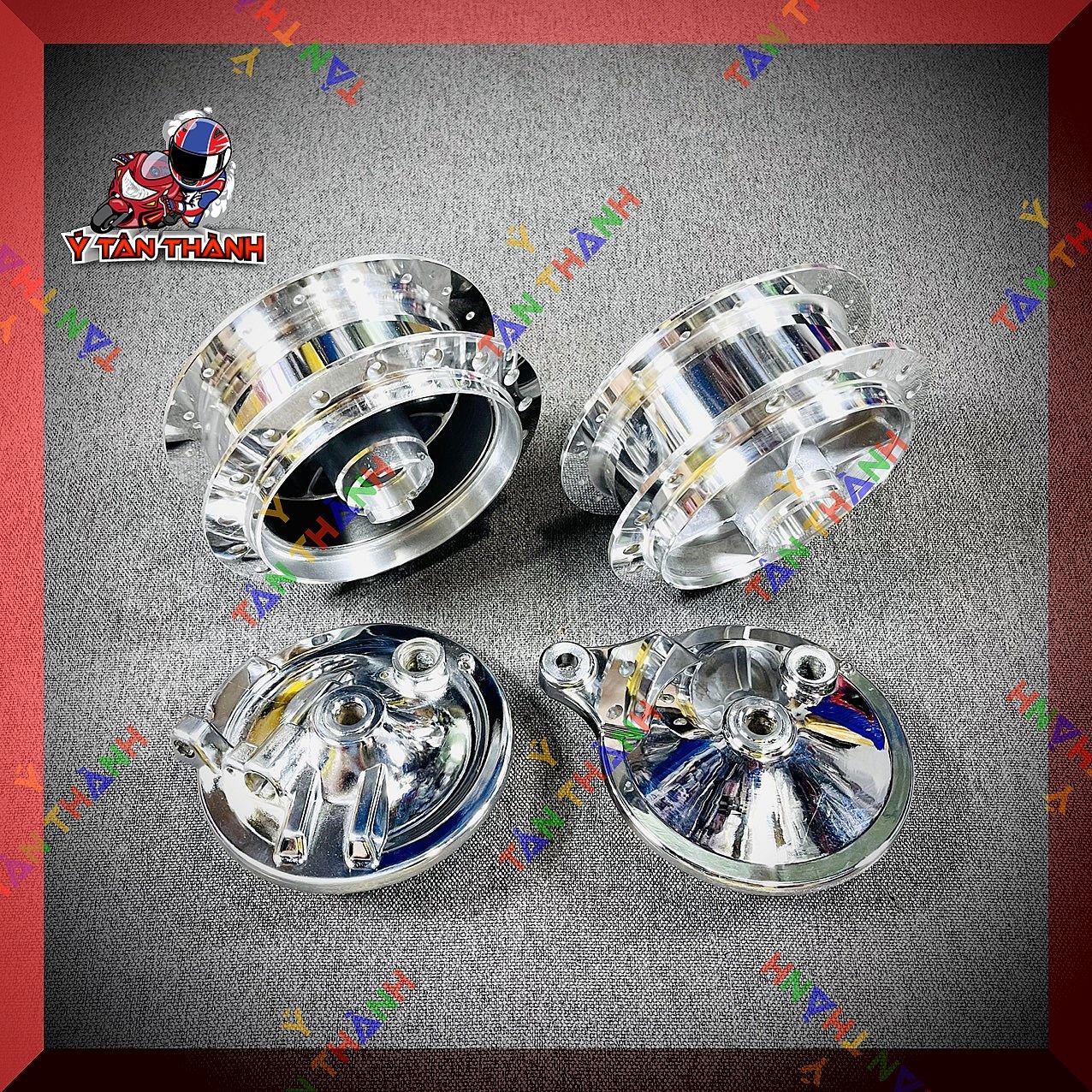 Bộ Đùm Wave,Dream mạ Crom có má đùm MS28