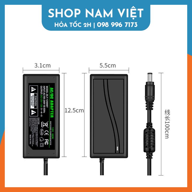[Loại Tốt] Nguồn Adapter 24V Cho Đèn LED, Camera, Máy In