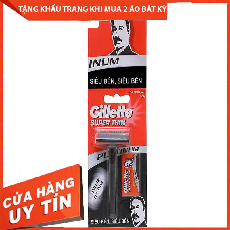 Dao cạo râu lưỡi đơn Gillette Super Thin Thời Trang Nam LiyorShop - LIDCR001 nhập khẩu