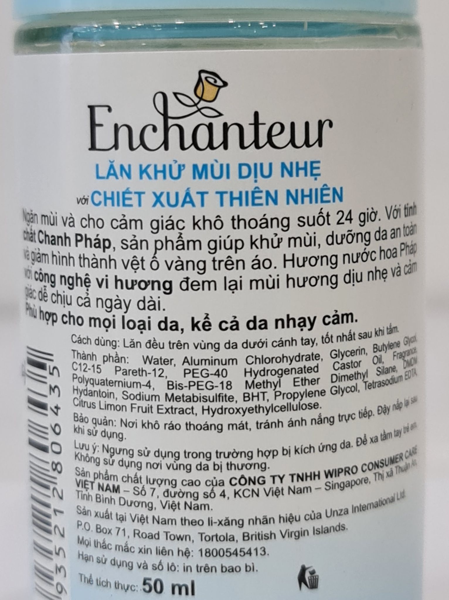 Lăn Khử Mùi Nữ Enchanteur Gentle Charming 50ml
