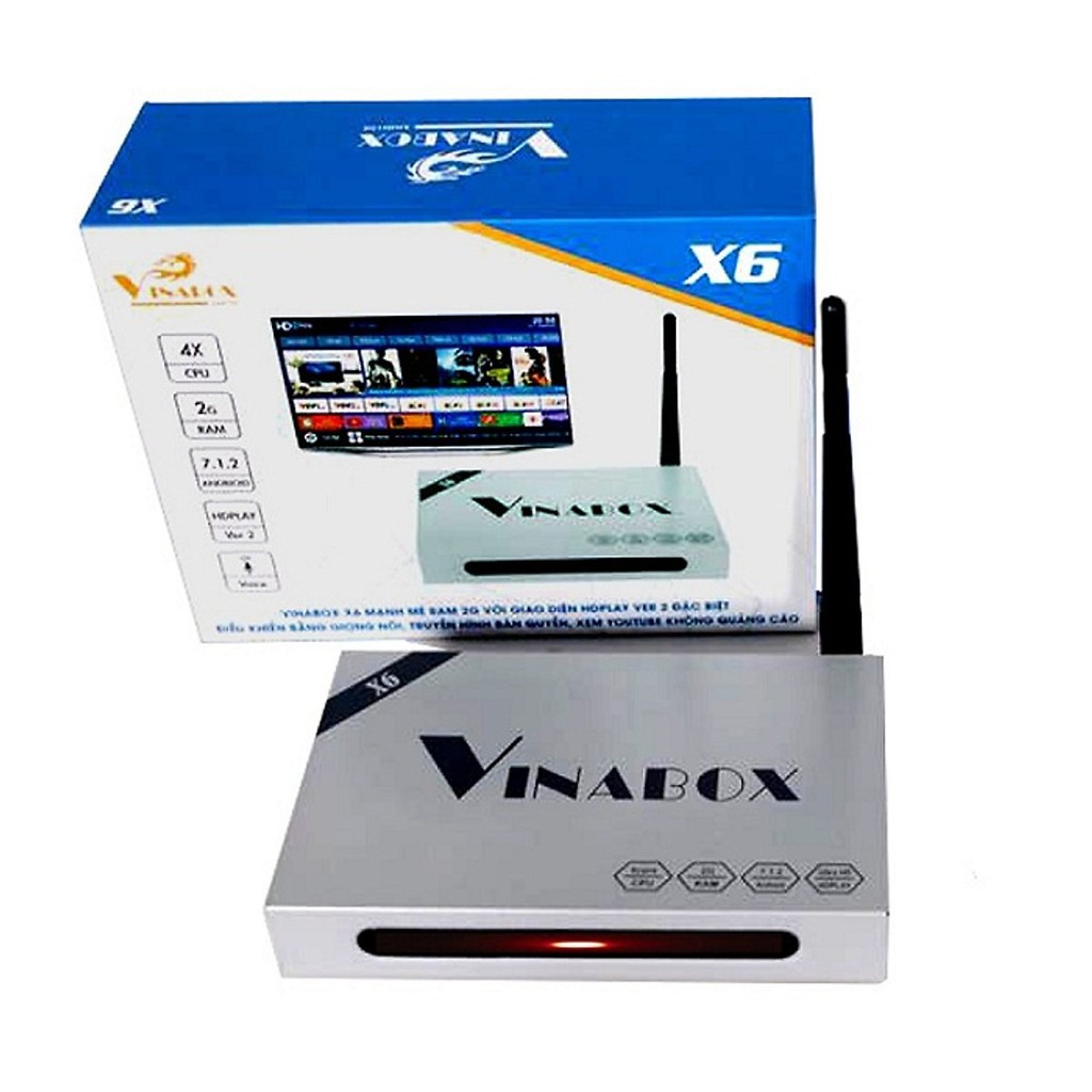 Android TV Box Vinabox X6 Ram 2Gb Android 7.1.2( Model 2019) - Hàng Chính Hãng