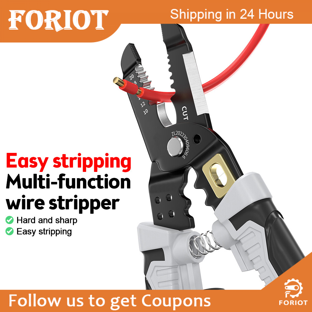 Foriot Wire Cutter Wire Stripper Heavy Duty Automatic Wire Stripper Tool for Solid and Stranded Electrical Wire