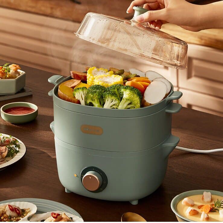 Nồi hấp 02 tầng Bear 4L