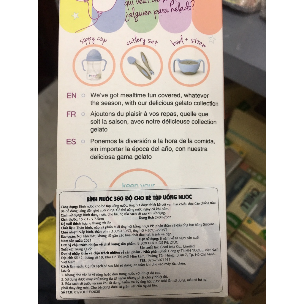 Bình Nước 360 Độ Tập Uống Nước B.BOX Cho Bé
