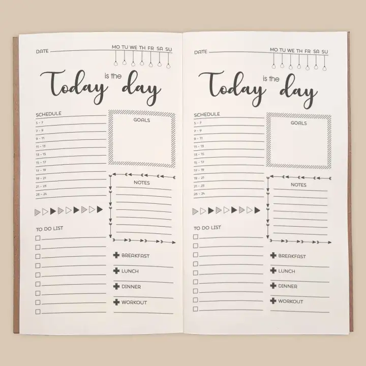 Sổ tay planner "Vui Mỗi Ngày" bìa cứng 21x11 to-do list, thời gian biểu,  check list, nhắc việc, lịch hẹn | Lazada.vn