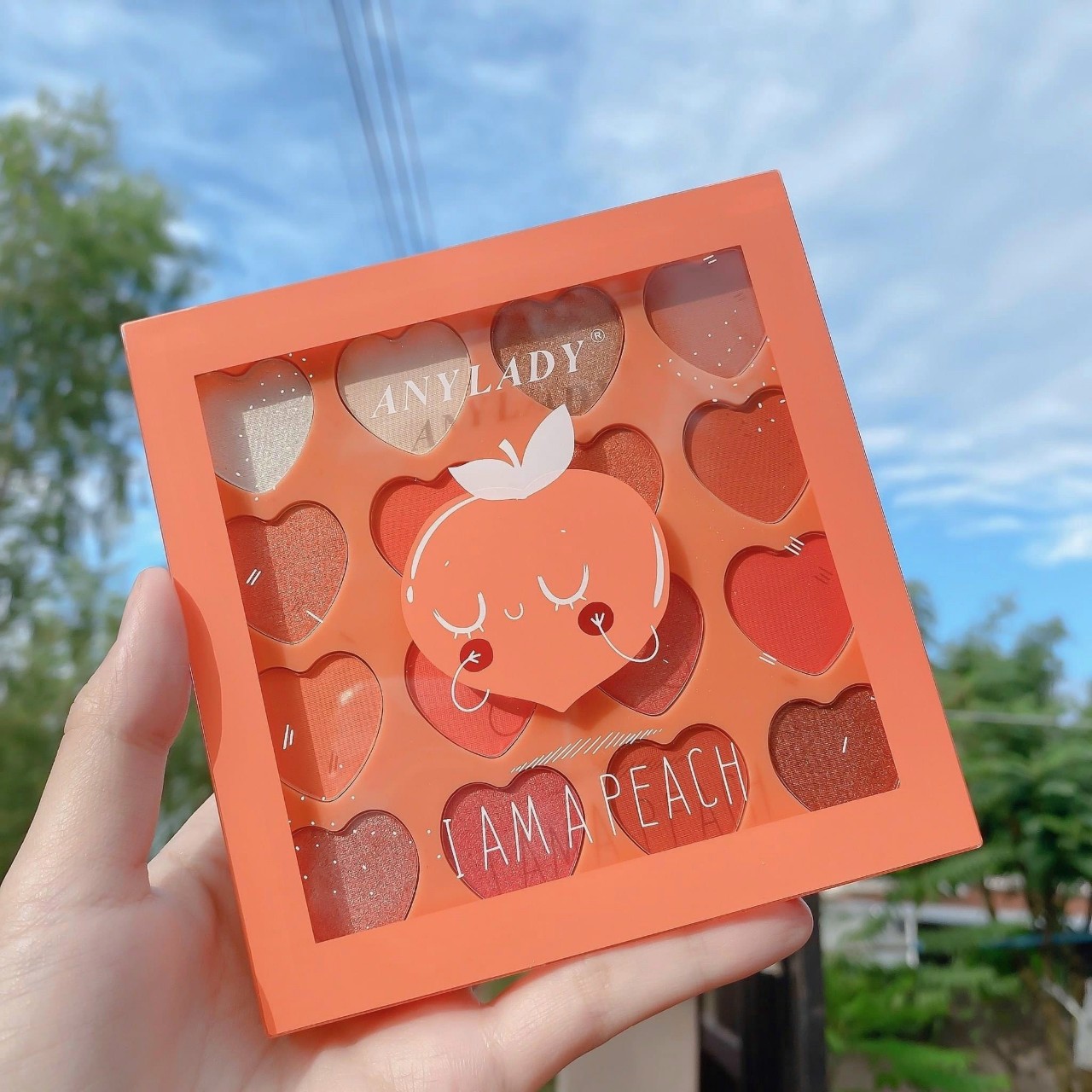 Bảng mắt 16 ô Trái Tim Any Lady Peach Orange