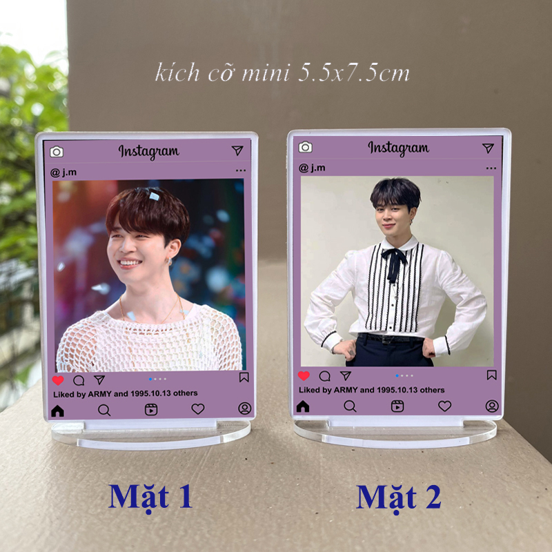 Tượng instagram BTS kích cỡ mini ( in 2 mặt khác nhau)