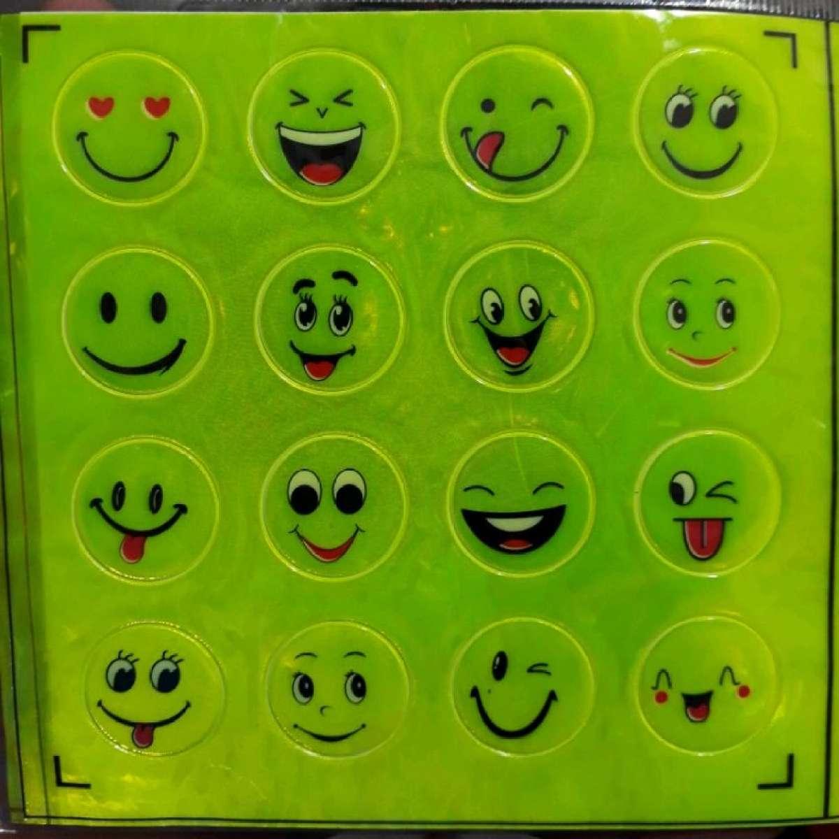 Tem dán phản quang mặt cười 16 icon