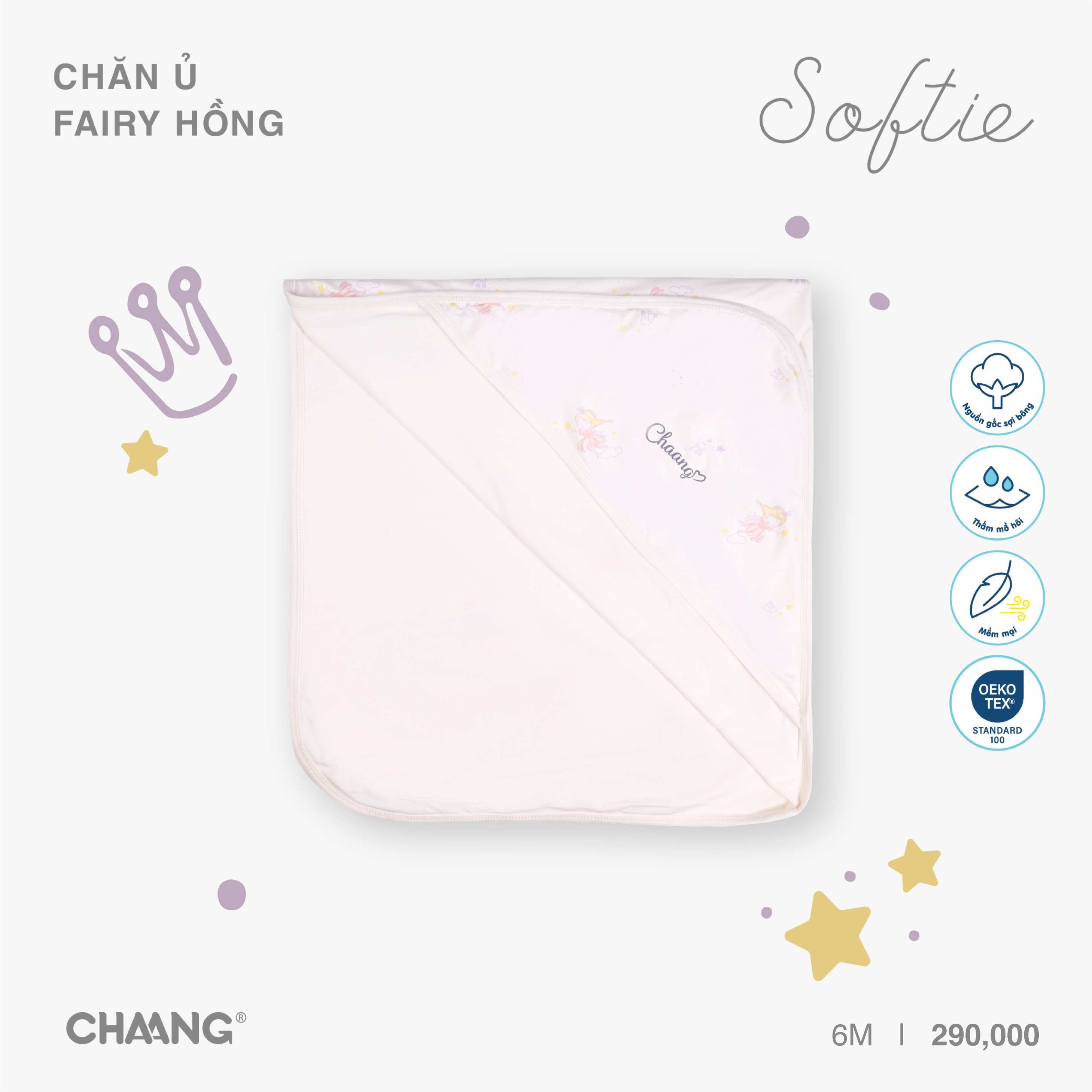 [CHAANG] Chăn ủ Warmme 90x100cm Fairy Chaang