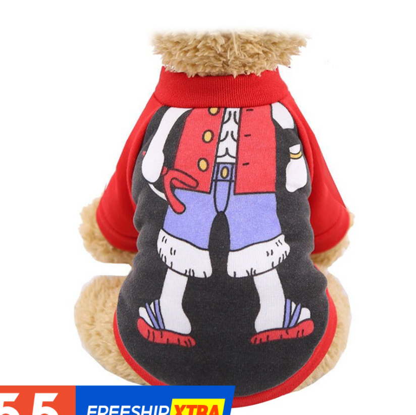 Áo đông cho chó mèo hình Luffy cá tính