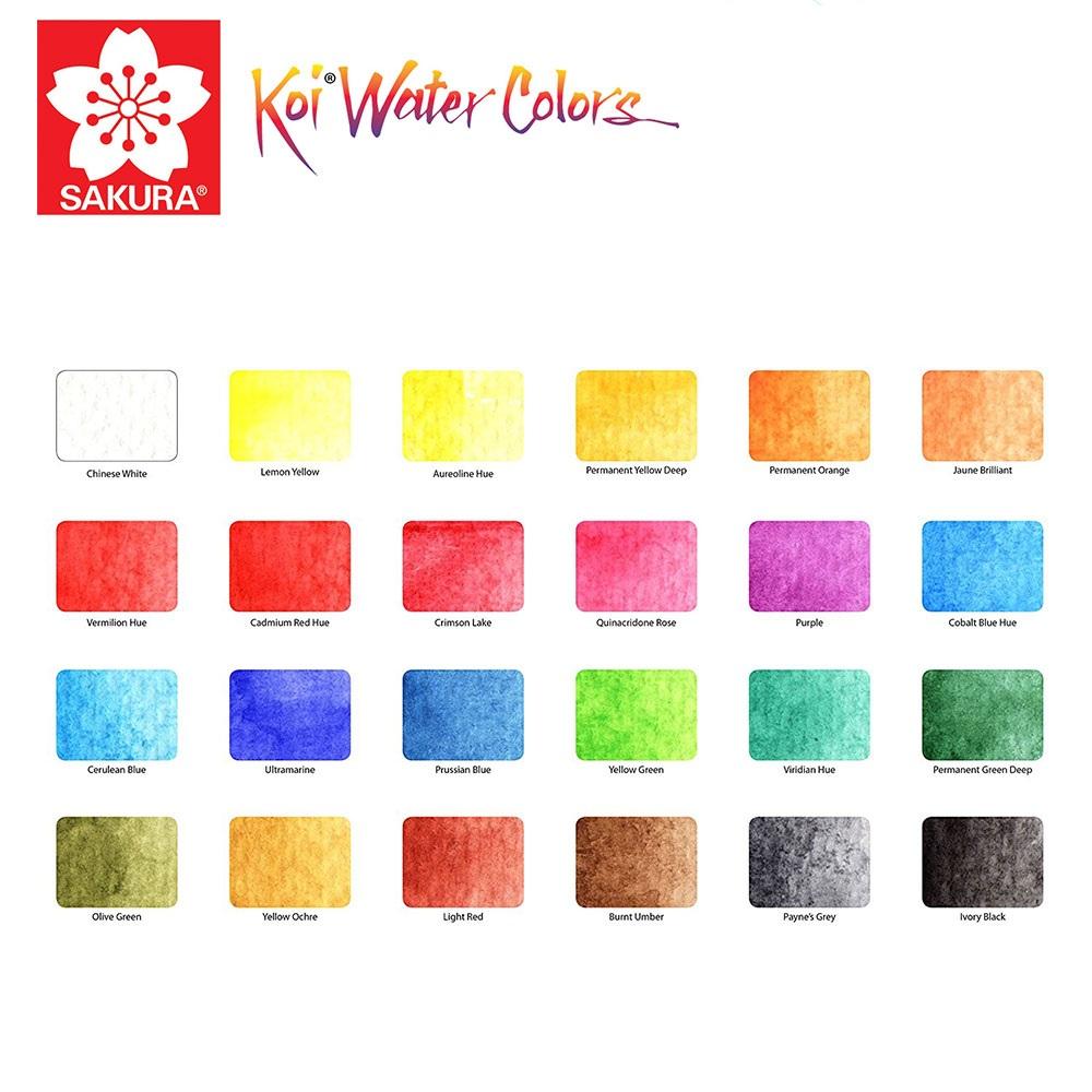 Màu Nước SAKURA Koi Watercolor 24 mầu