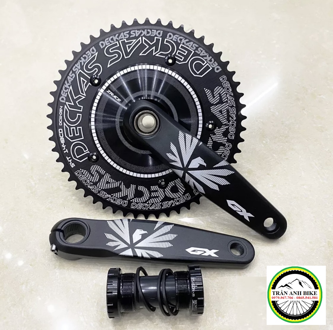 Đùi đĩa nhôm rỗng xe đạp fixed gear gx zrace