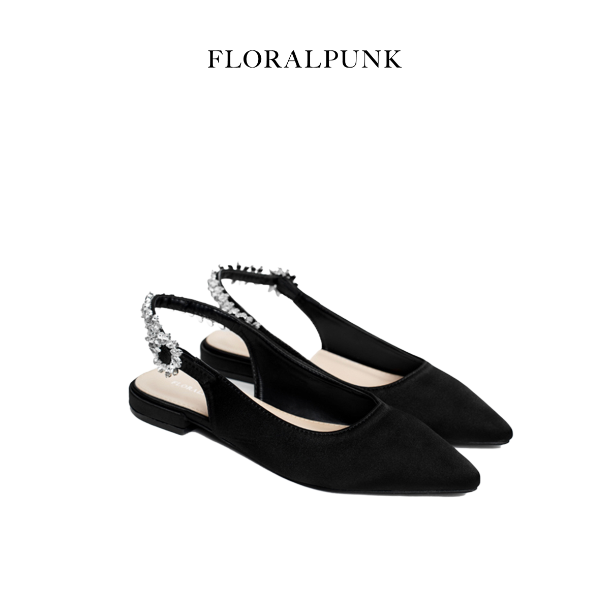 Giày Mules Floralpunk Crystal Slingback