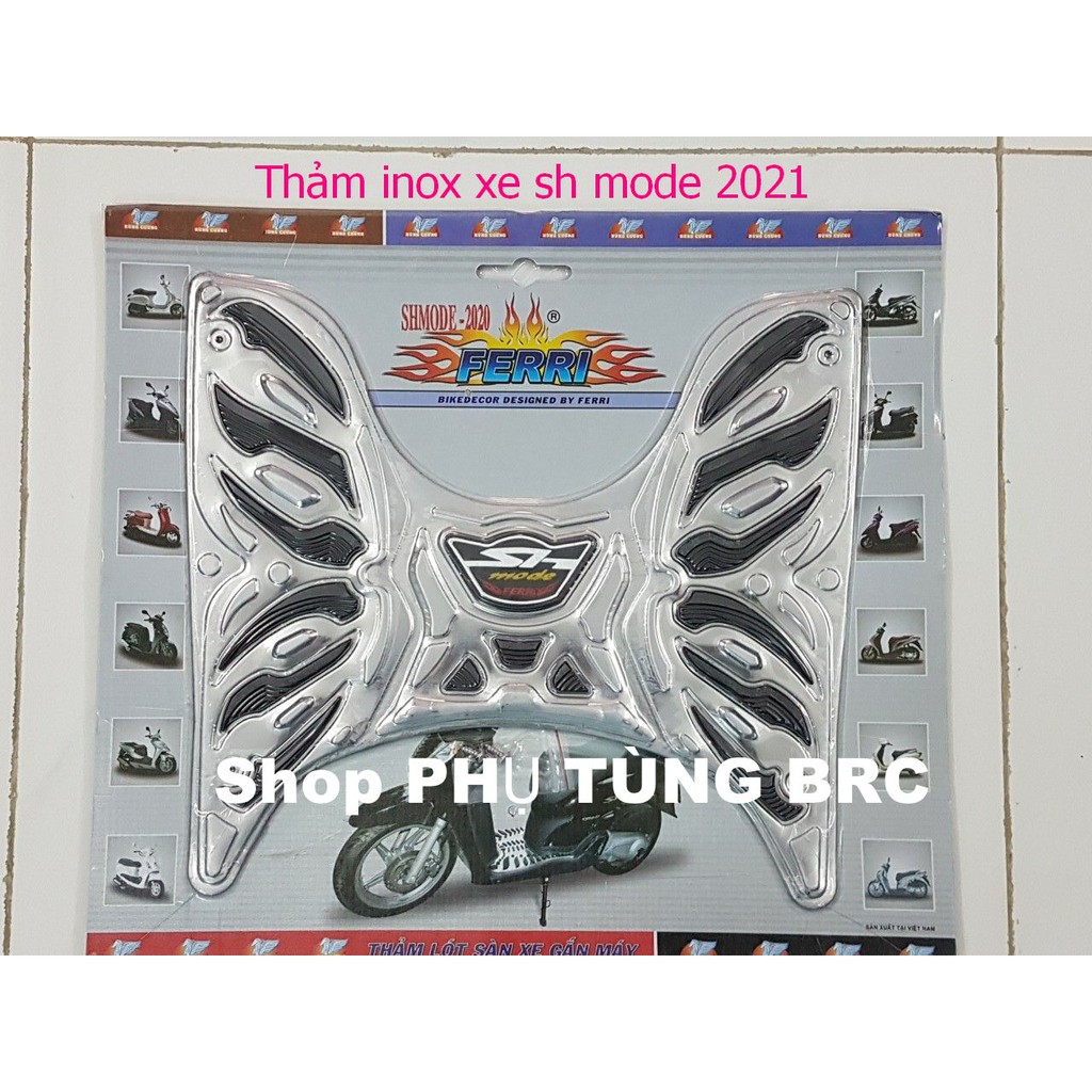 Thảm inox để chân xe sh mode 2021