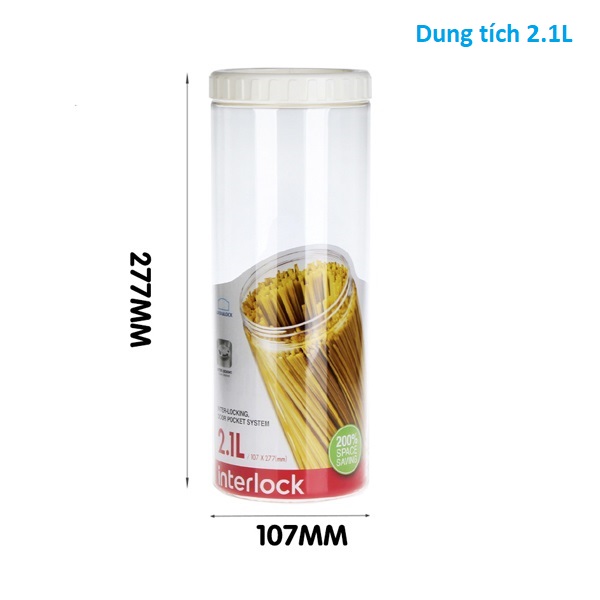 Hộp nhựa bảo quản thực phẩm lock&lock interlock dung tích 500ml đến 2.1l inl201 inl301 inl302 inl303 inl305 inl306 inl401 inl402 inl403