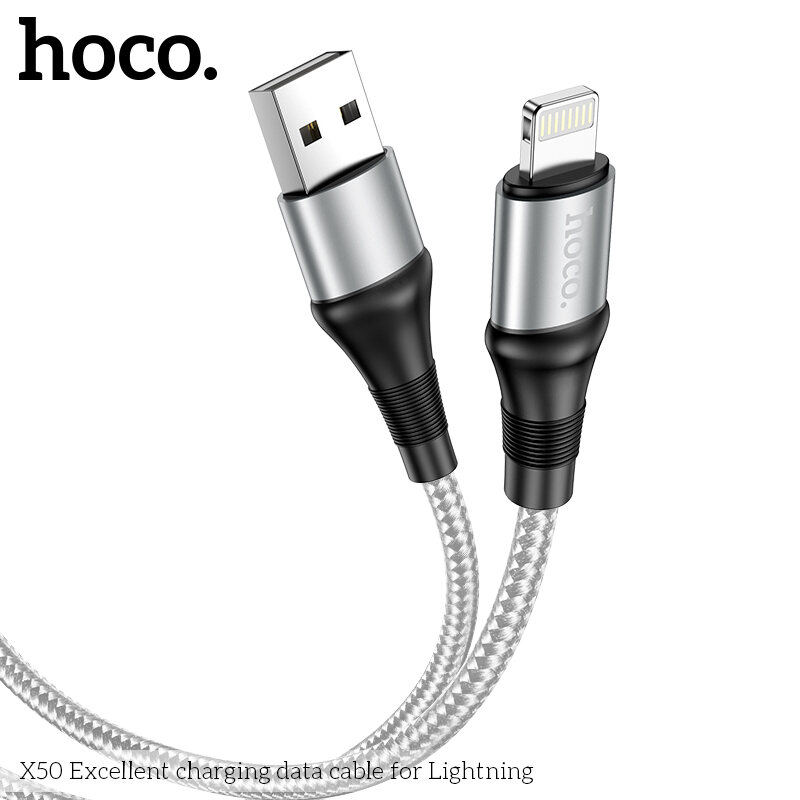 Cáp sạc nhanh Hoco x50 2.4A lightning dành cho iphone, ipad. TĐ-store