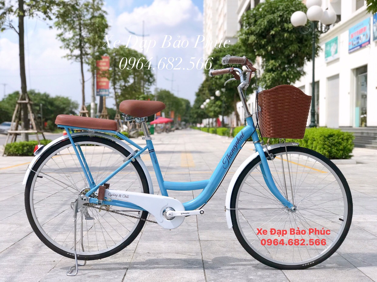 Xe đạp mini nữ Thống Nhất New 24/26 inch (Tặng khoá càng + chắn chân bé + chuông + lục giác)