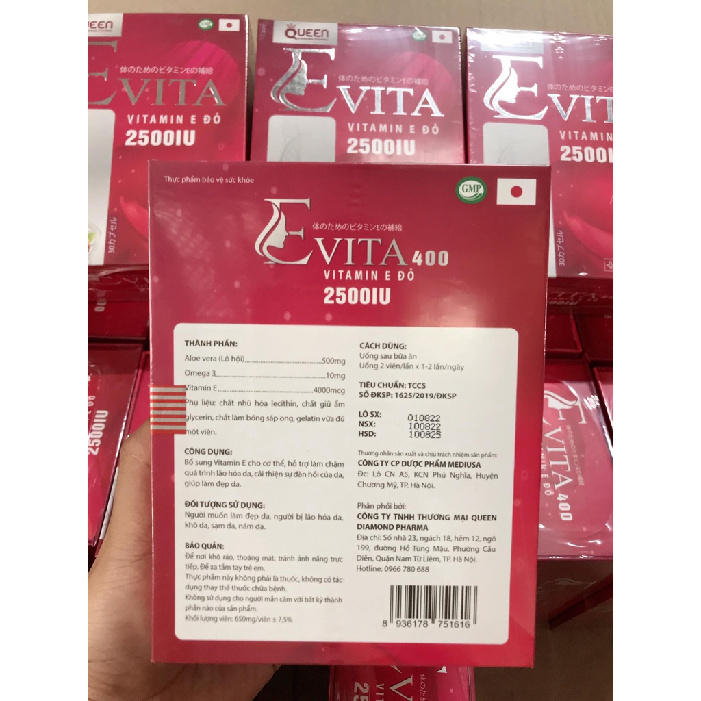 Viên Uống Vitamin E Đỏ 2500IU ( Hộp 30 Viên )