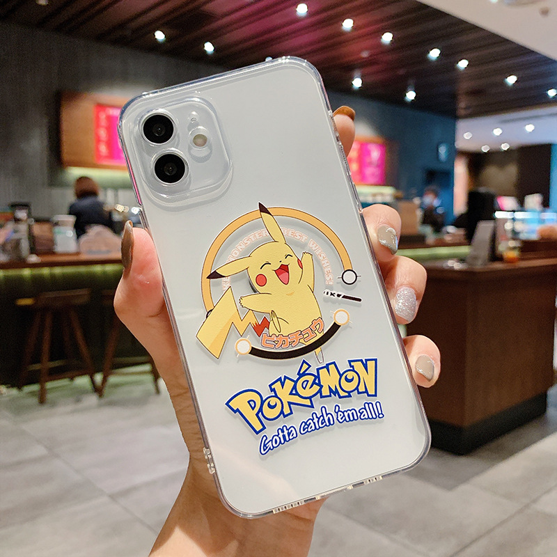 Ốp lưng iphone hình Pikachu dễ thương, bảo vệ camera