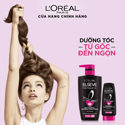 Dầu Gội Giúp Giảm Gãy Rụng Tóc L'Oréal Paris Elseve 3X 620ml