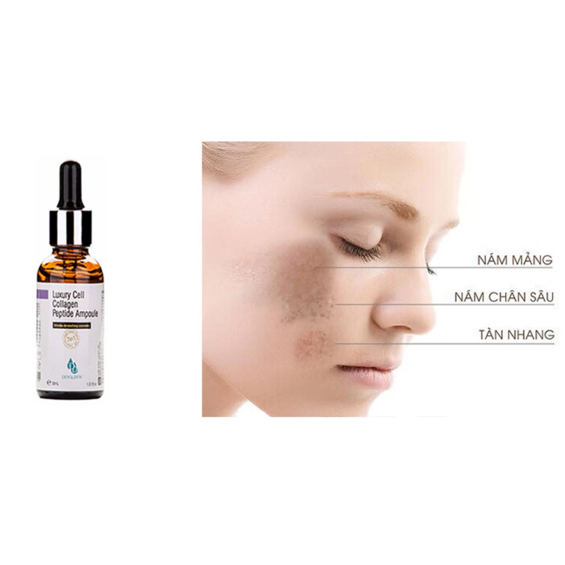 Tinh chất DEW&DEW Luxury Cell Collagen Peptide Ampoule 30ml